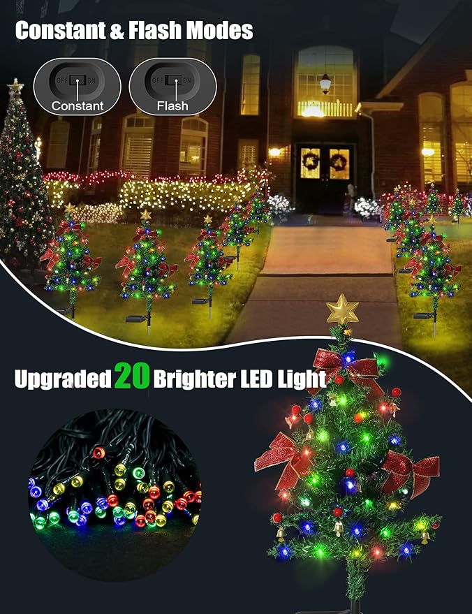 🔥LAST DAY 49% OFF -🎄Solar Christmas Trees Lights Outdoor Decoration Waterproof