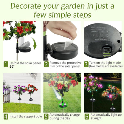 🎁Hot Sale Promotion 49% OFF🔥 Outdoor Waterproof Artificial Azalea Solar Lights