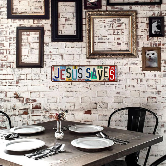 Vintage Jesus Saves Wall Decor Street Metal Signs