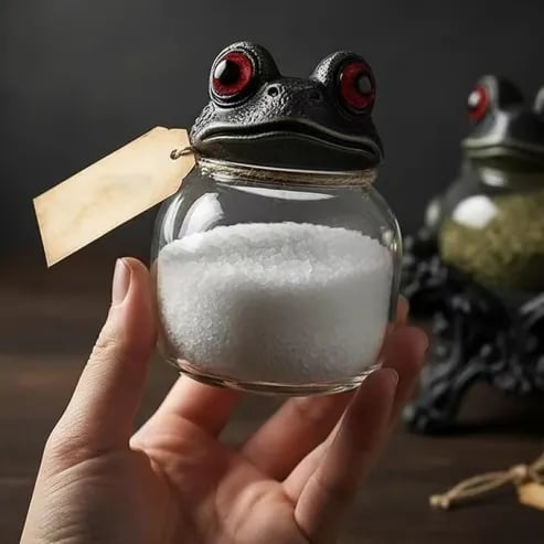 🐸🧙Handcrafted Witchy Frog Apothecary Spice Jars