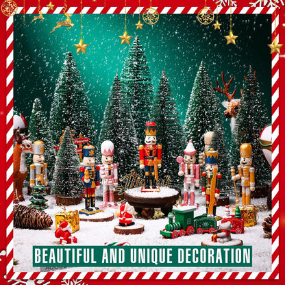 Christmas Unfinished Wooden Nutcrackers DIY Craft Kit (🎁FREE Paint Brushes & Paints)