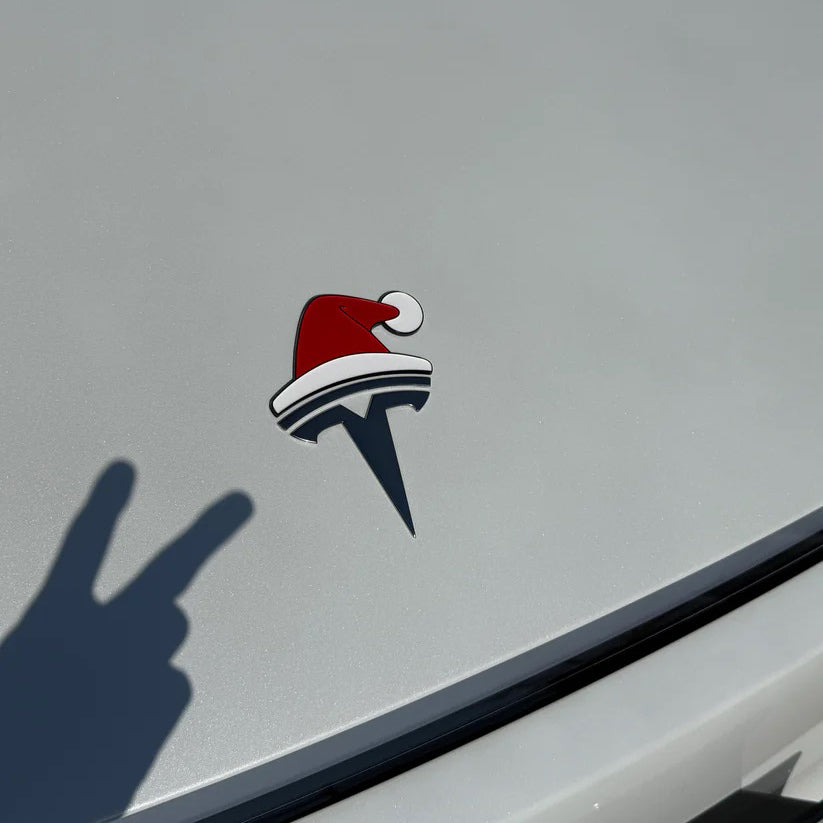 3D Santa Hat Car Sticker