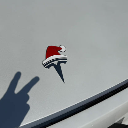 3D Santa Hat Car Sticker