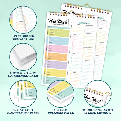 Tear-off Weekly Meal Planner Notebook