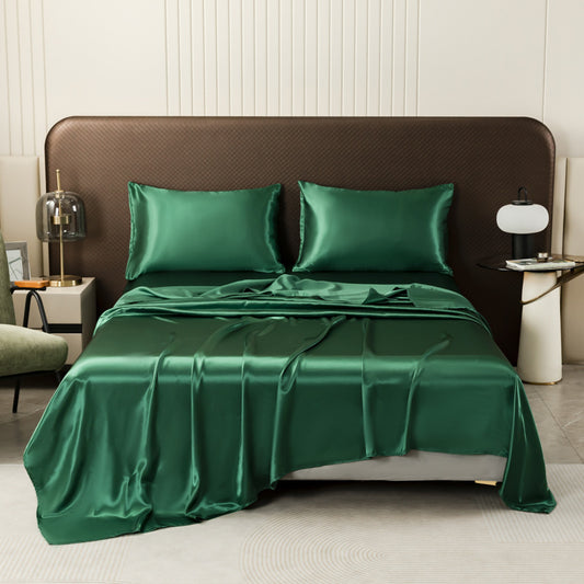 Elegant Comfort Fine Silky Satin Bed Sheet (3PCS SET)