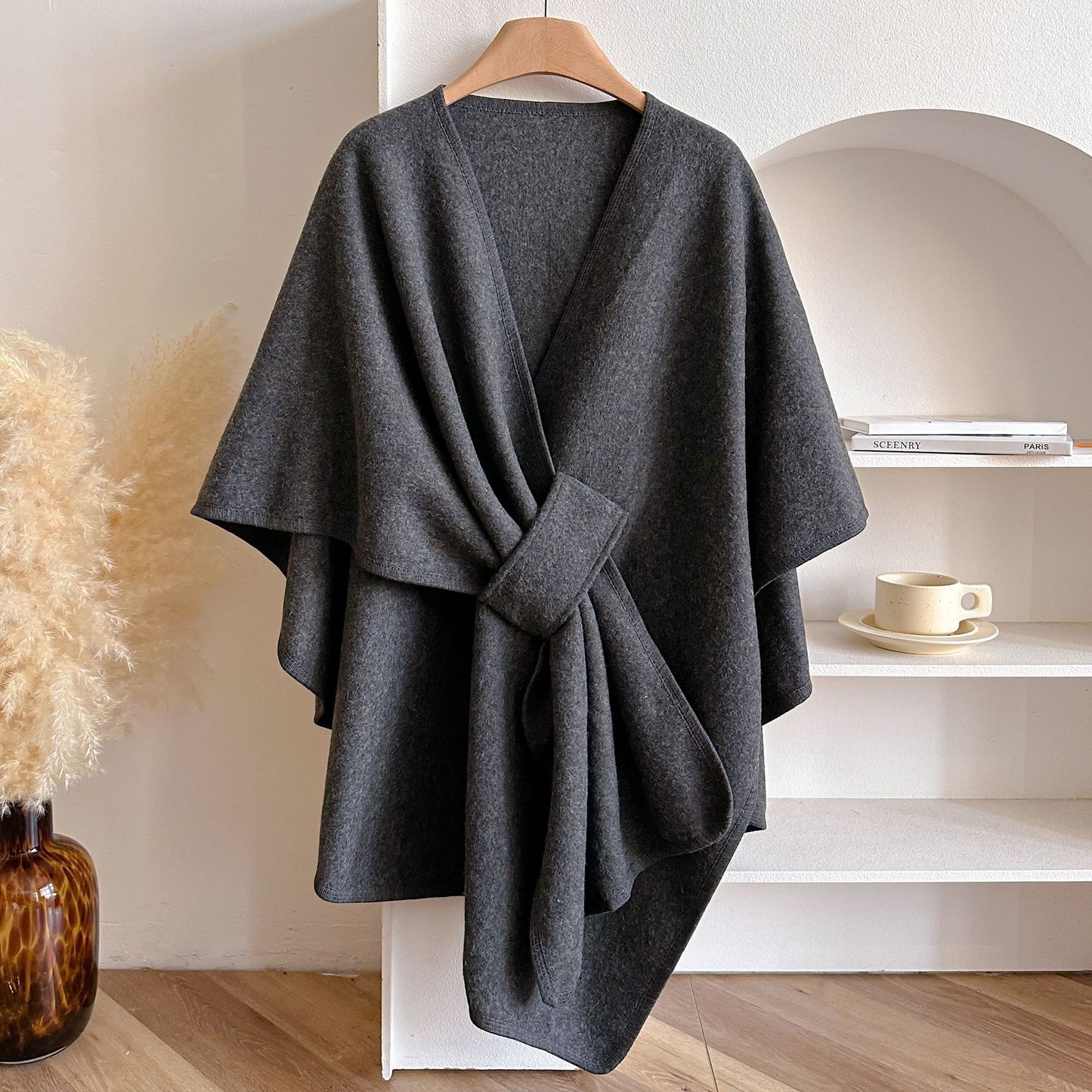 Elegant Wrap Shawl Soft Open Front Poncho Cape
