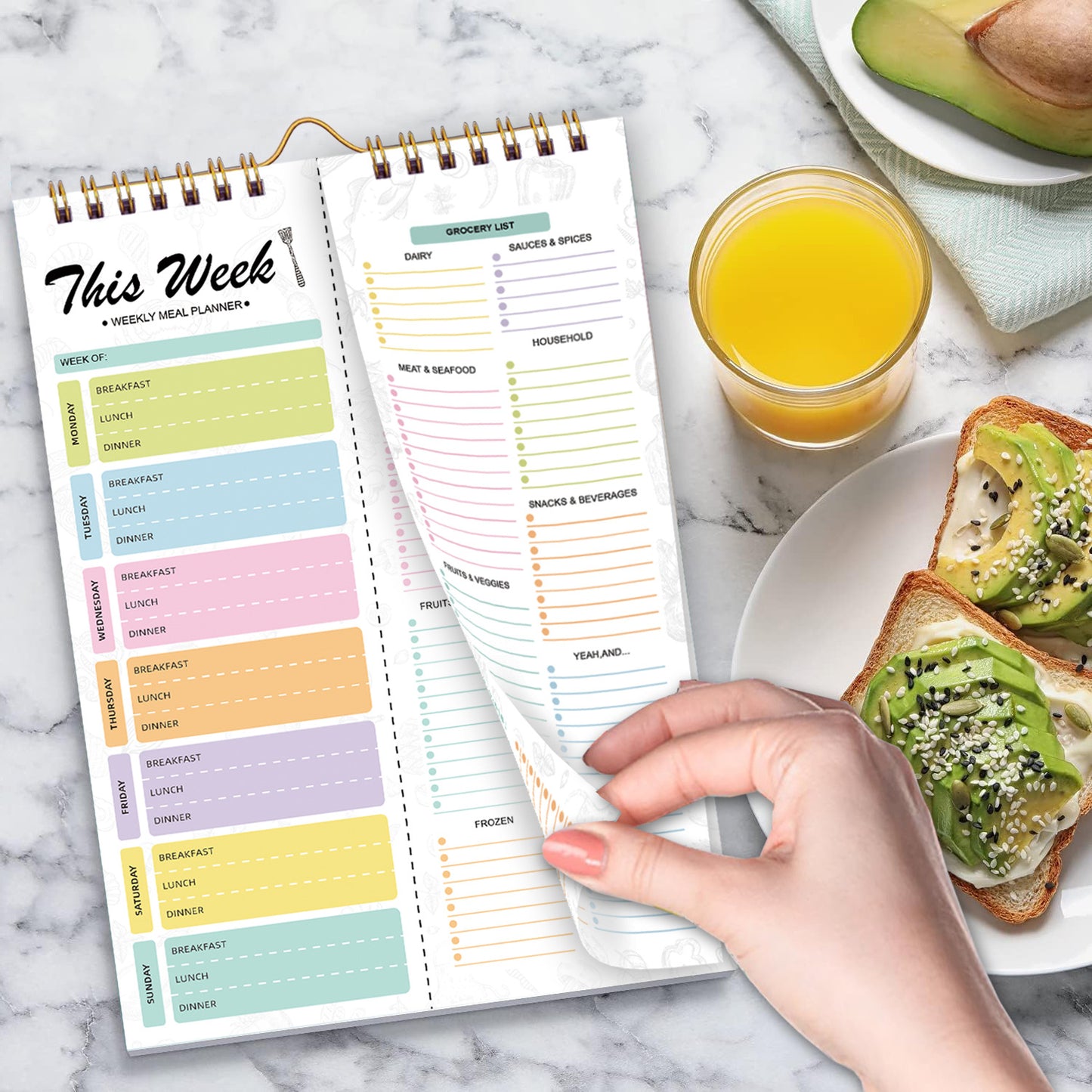 Tear-off Weekly Meal Planner Notebook