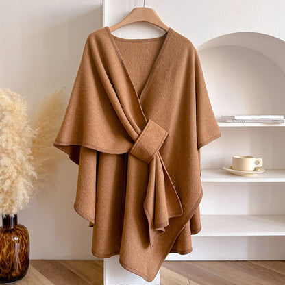 Elegant Wrap Shawl Soft Open Front Poncho Cape