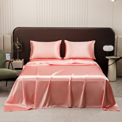 Elegant Comfort Fine Silky Satin Bed Sheet (3PCS SET)