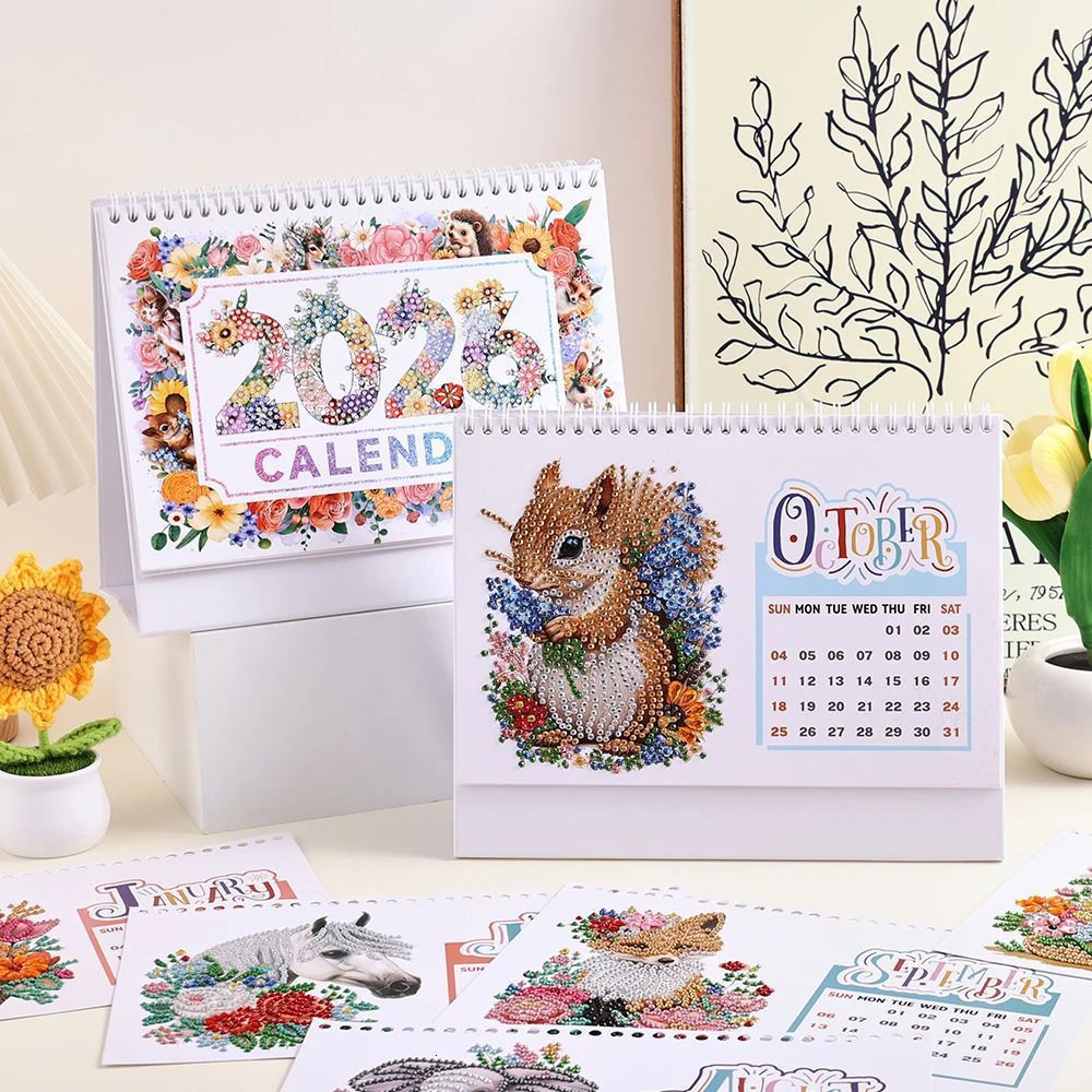 2026 Calendar Desk Calendar DIY Diamond Painting Art