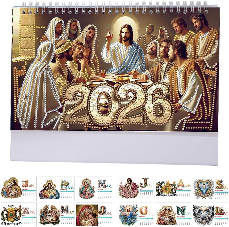 2026 Calendar Desk Calendar DIY Diamond Painting Art