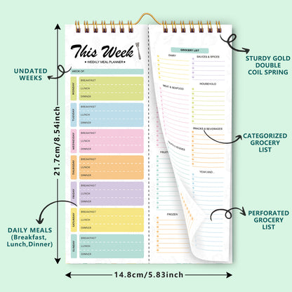 Tear-off Weekly Meal Planner Notebook
