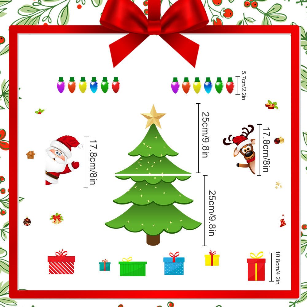 Christmas Themed DIY Magnetic Sticker Refrigerator Decorations