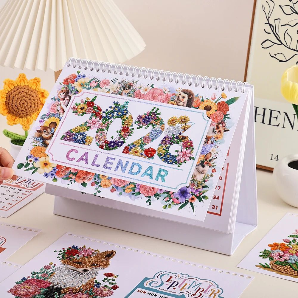 2026 Calendar Desk Calendar DIY Diamond Painting Art