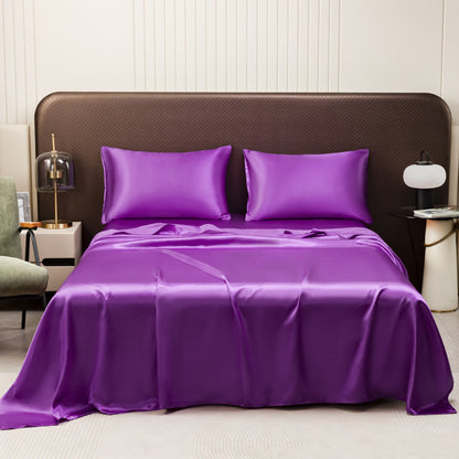 Elegant Comfort Fine Silky Satin Bed Sheet (3PCS SET)
