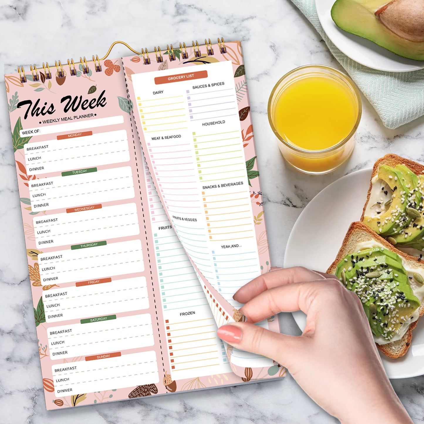 Tear-off Weekly Meal Planner Notebook