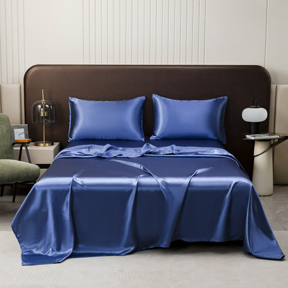 Elegant Comfort Fine Silky Satin Bed Sheet (3PCS SET)