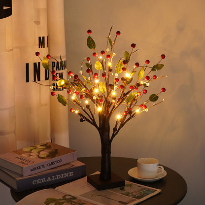 Christmas LED Red Berry Tree Lights
