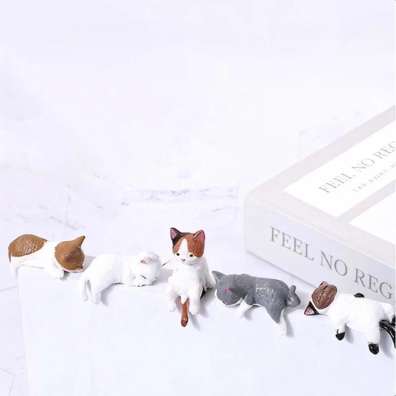 13PCS Mini Cat Figurines - Cute Cartoon Desk Decor
