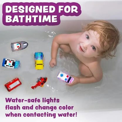 🔥Last Day 49% OFF 🚒 Emergency Cars Light-Up Bath Toys