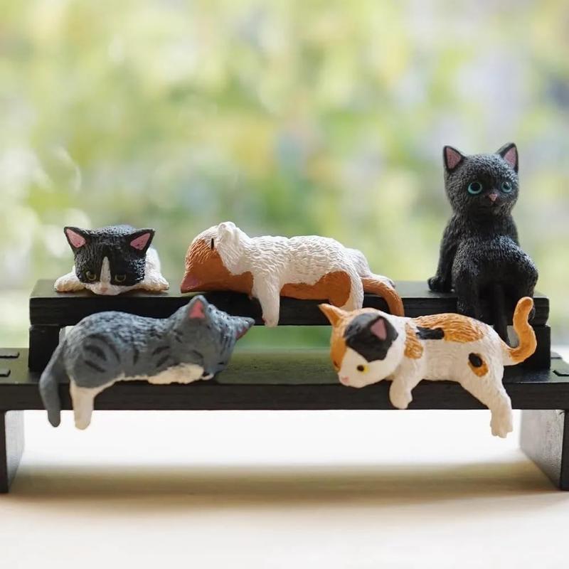13PCS Mini Cat Figurines - Cute Cartoon Desk Decor