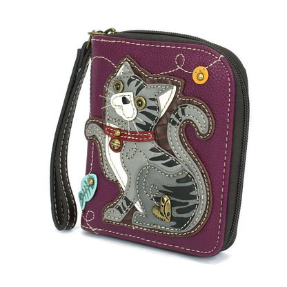 💕Hot sale 49% OFF💖🐾 Zip Around Wallet – Gray Tabby Cat 💜