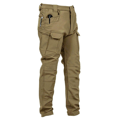 🔥Men’s Fleece-Lined Tactical Outdoor Pants – Windproof & Warm(Belt-Free, Multi-Pocket, Regular Fit)