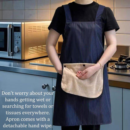 🔥Buy More Save More🔥Apron With Pockets For Women and Men -Cross Back Design with Towel