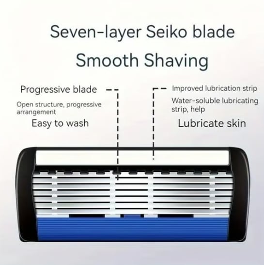 48-Piece Men's Razor Blade Replacement Set with Free Handle - Ultra Sharp Stainless Steel Blades for Smooth Shaving