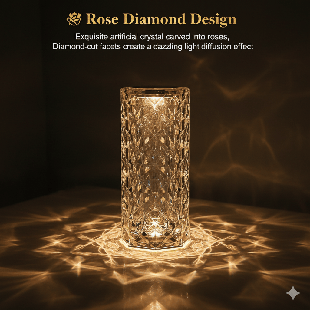🔥Artificial Crystal Table Lamp(Can Switch 16 Colors)