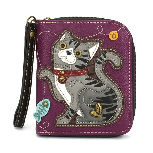 💕Hot sale 49% OFF💖🐾 Zip Around Wallet – Gray Tabby Cat 💜
