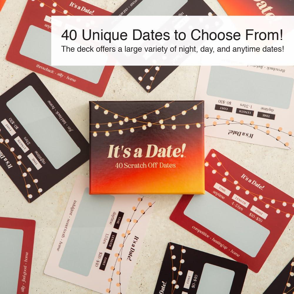 It's a Date! - 40 Romantic Scratch Off Date Night Cards for Couples