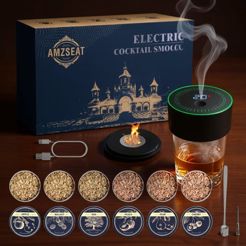 🔥Hot Sale 49% off🌟2025 New Electric Whiskey Smoker Kit with 6 Wood Chips