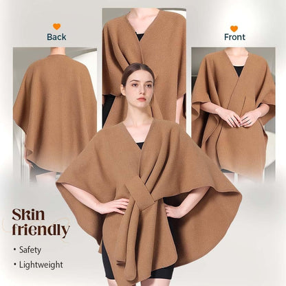 Elegant Wrap Shawl Soft Open Front Poncho Cape