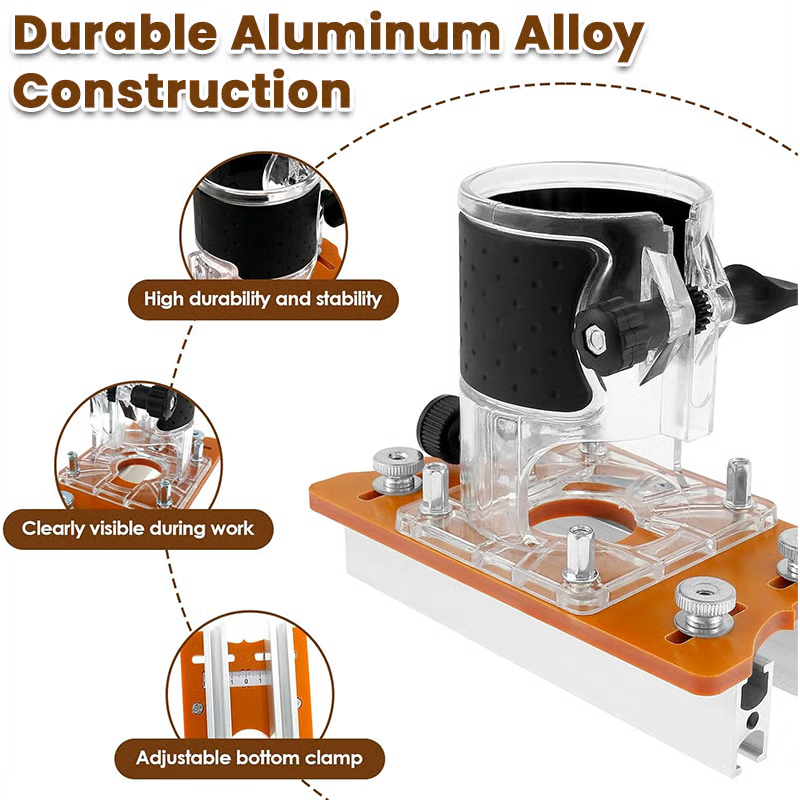2-in-1 Woodworking Trimmer Slotting Auxiliary Positioning Bracket