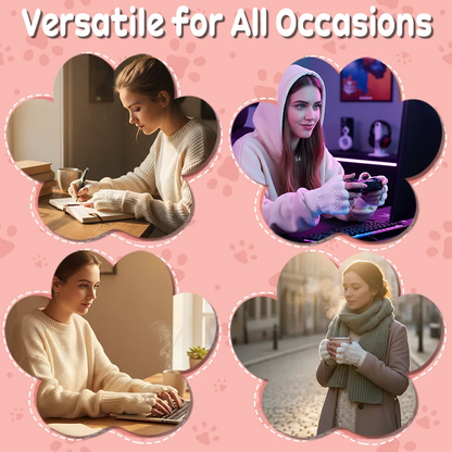 🐾Hand-Crocheted Cat Paw Mittens