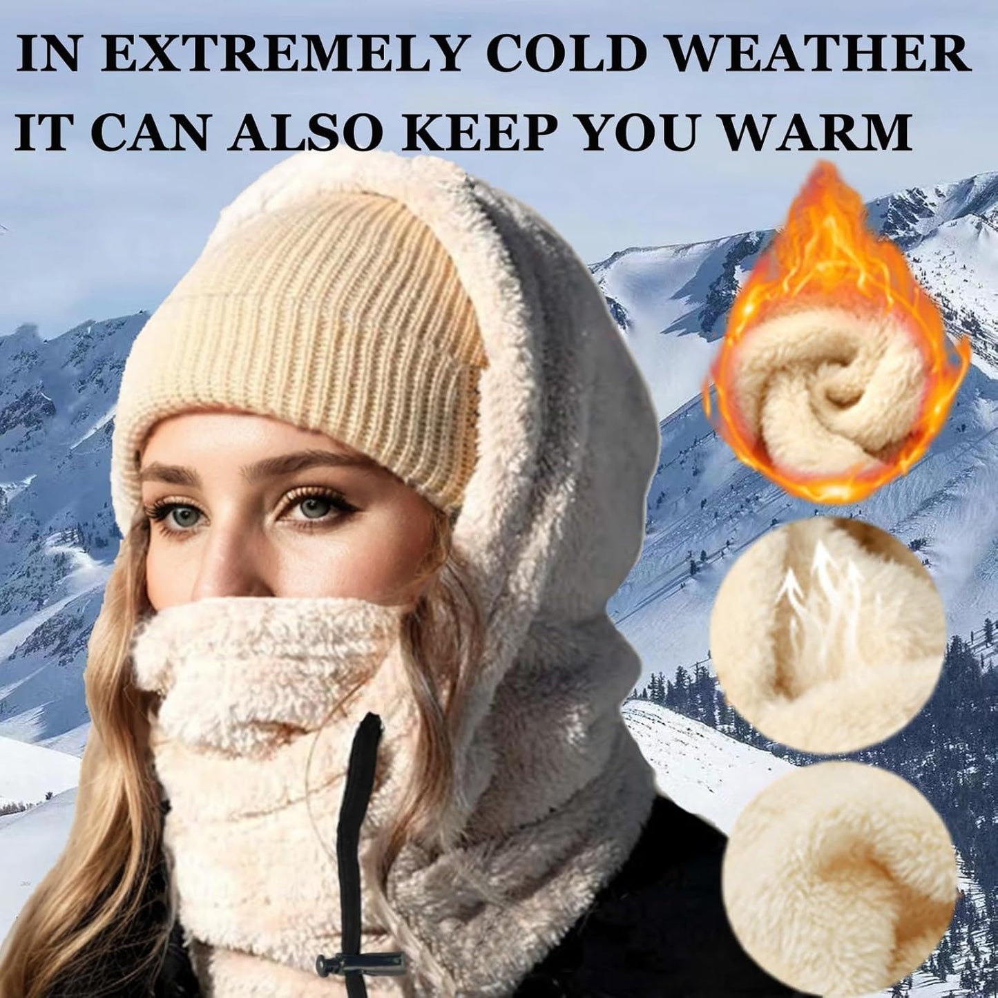 Unisex Balaclava Winter Wind-Resistant Hood Ski Mask