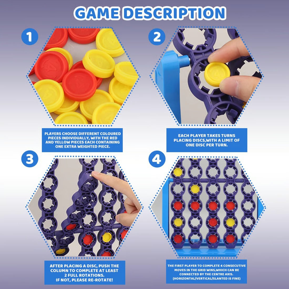 Connect 4 Spin Board Game