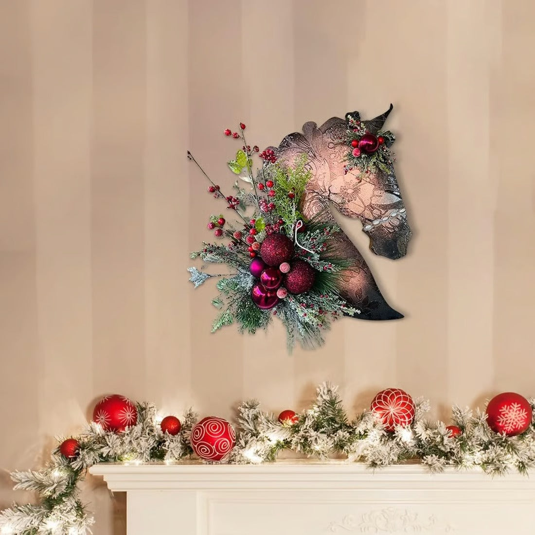 ⏰Christmas Sale 49% OFF🐴Horse Head Wreath for Christmas
