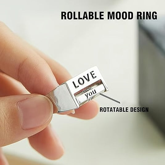 Adjustable FU*K & LOVE Everything Rotatable Mood Control Ring