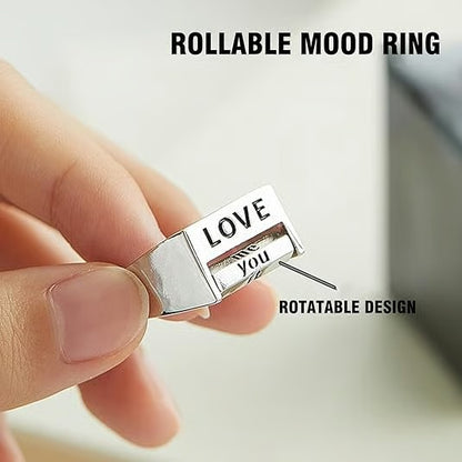 Adjustable FU*K & LOVE Everything Rotatable Mood Control Ring