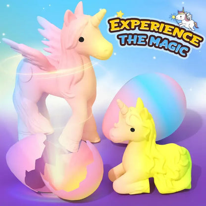 🦄6 Magical Unicorn Egg Toys 🌈 – Rainbow Hatching Eggs for Safe Fun, Perfect Xmas & Birthday Gifts 🎁