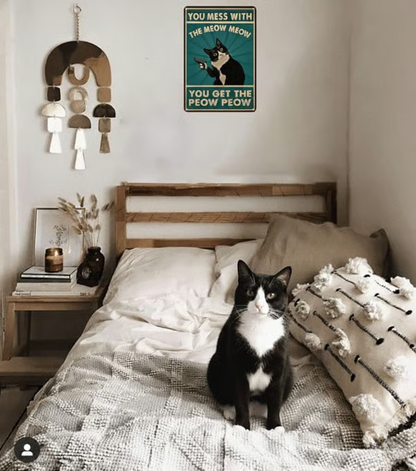 🐾 Funny Cat Retro Metal Sign