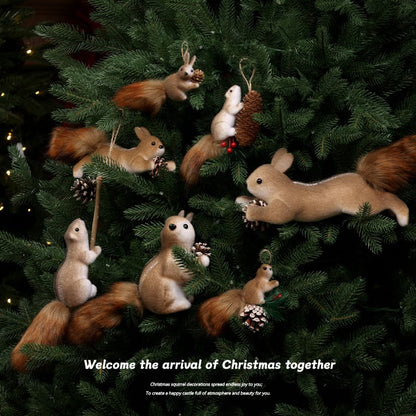 🐿️✨Adorable Christmas Squirrel Ornaments
