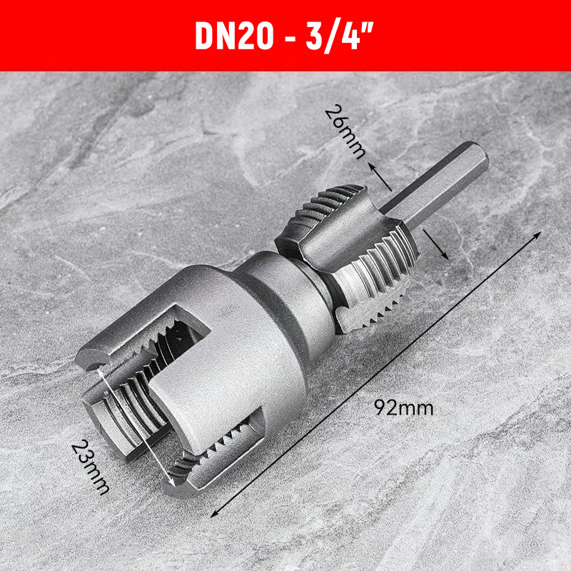 Integrated Internal & External Pipe Threading Tool