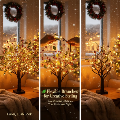 Christmas LED Red Berry Tree Lights