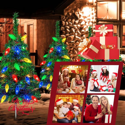 Outdoor Festive Decorations Solar Christmas Tree LED Lights