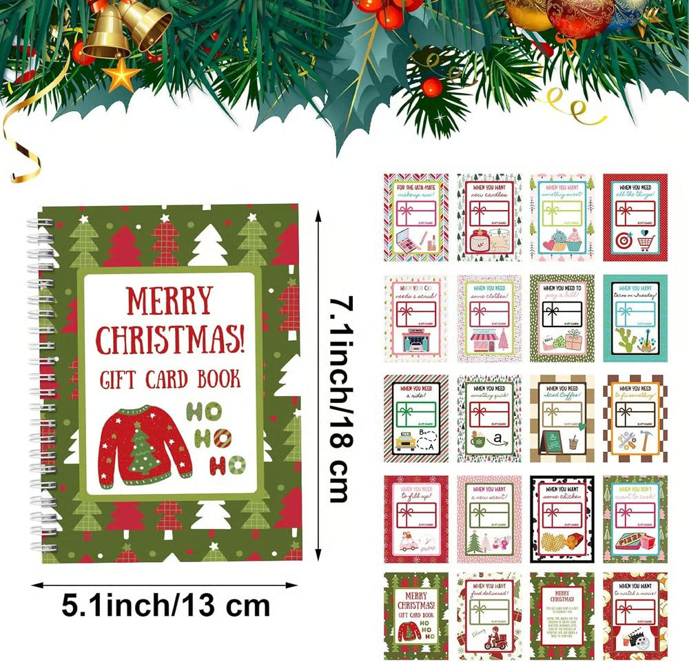 🎁🎅🏼MERRY CHRISTMAS! GIFT CARD BOOK📚Hardcover & Durability Line