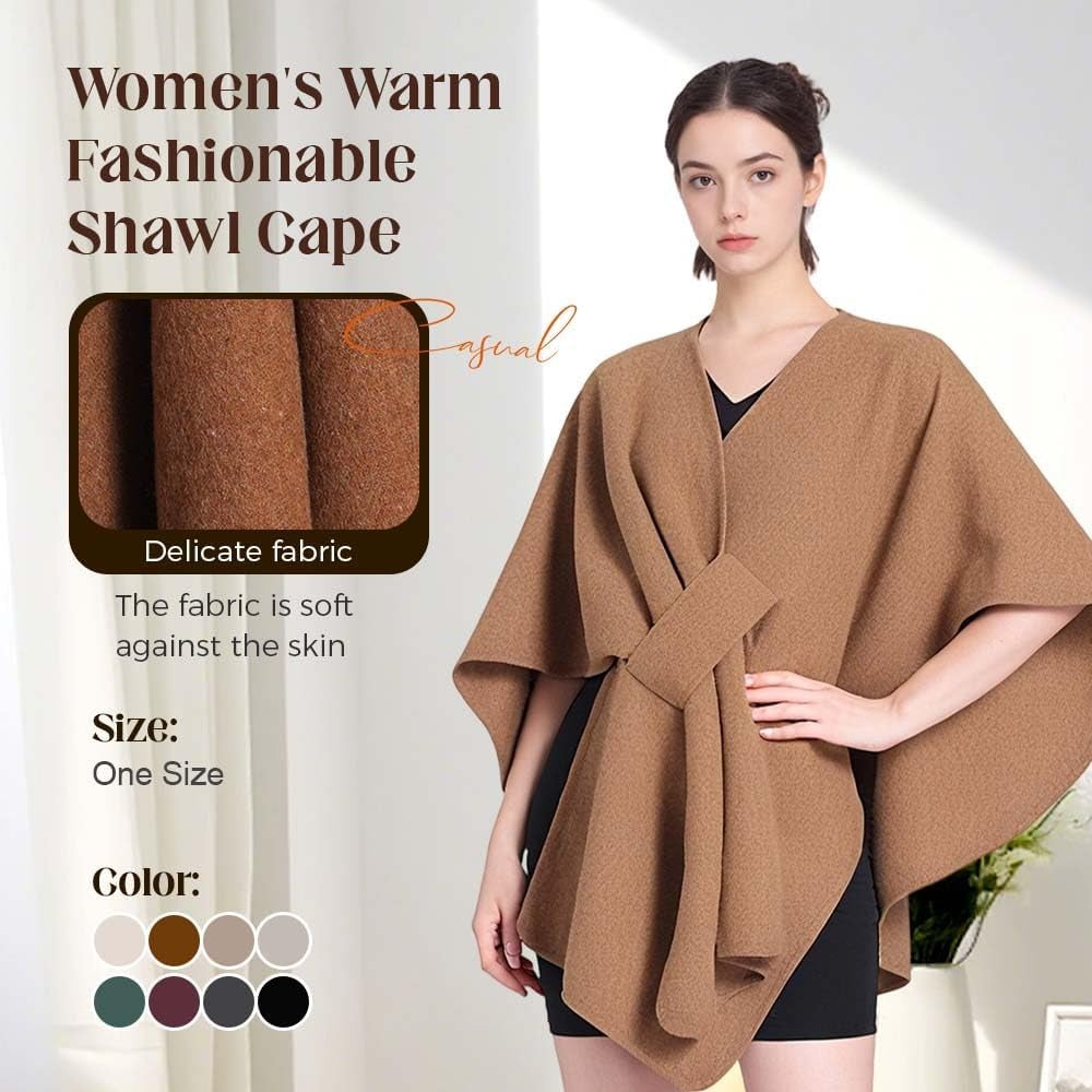 Elegant Wrap Shawl Soft Open Front Poncho Cape