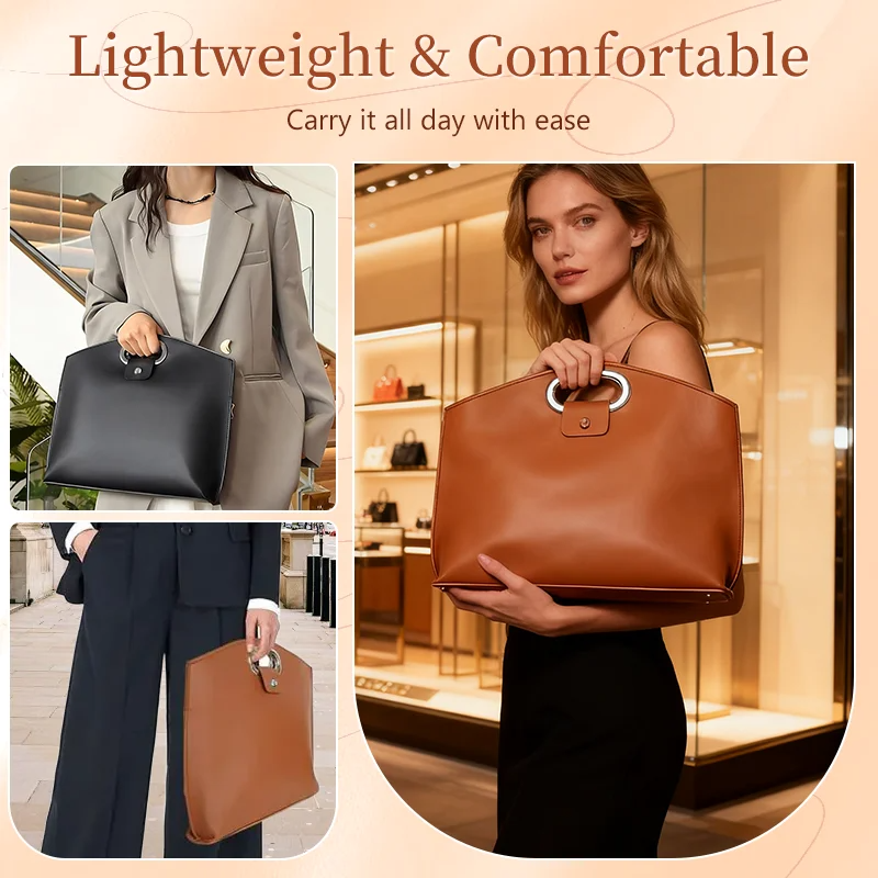 💼(2PCS SET) Laptop Waterproof Leather Bag for Women Handbag